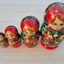 A set of five hand-painted, traditional Russian dolls Image 9