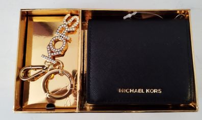 Michael Kors Balck Wallet Zip with Golden Key Ring