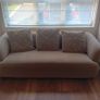 Taupe 3 seater fabric sofa Image 2