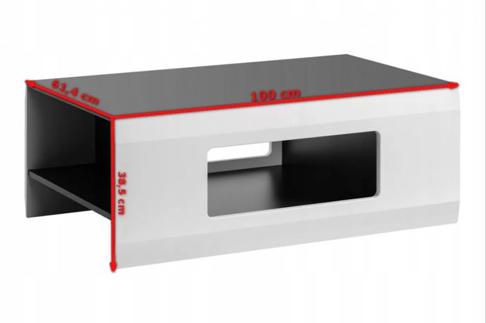 Modern Coffee Table With Storage Bicolour