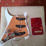 Squier strat loaded pickguard and backplate with screws Image 5