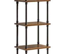 Ladder Shelf,5-Tier Storage Shelves,Small Bookshelf,Shelving Unit with Metal Frame,Vintage Industrial Plant Display Stand,Bookcase for Living Room, Home Office (FREE POSTAGE)
