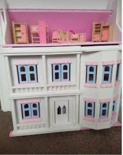 Fully Furnished Wooden Dolls House