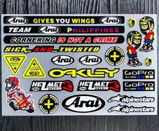 Reflective Decor Stickers for Car Motorcycle Scooter Mountain Biking Sponsor Decals Covering Helmet Scratches