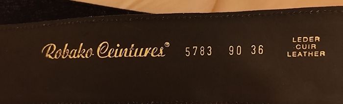 Vintage Leather Belts By Robako New Old Stock