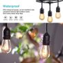 Outdoor String Lights Mains Powered, 48ft IP65 Waterproof Garden Festoon Lights, 15x2w 1 LED Bulbs Warm White Decorative Lighting for Home Patio Veranda Backyard Party Pergola (FREE POSTAGE) Image 5