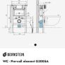 Brand new Bernstein Concealed Toilet Cistern Frame with chrome flush plate Image 4
