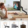 Single Monitor Arm for 13-32Screens, Ergonomic Height Adjustable Gas Spring Monitor Arm Bracket, VESA 75/100mm, 2 Mounting Options, Weight 1 kg to 6 kg Image 8