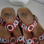 SCHOLL Red Beaded Bogota Cork sandals Sz 39 - Rrp 65 (New) Image 2