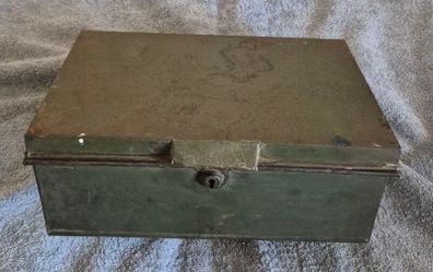 Vintage metal deed box.