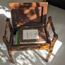 Vintage wooden piano stool with storage Image 2