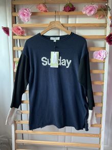 jumper Bnwt Carolyn Donnelly navy & black logo jumper with cashmere  size small