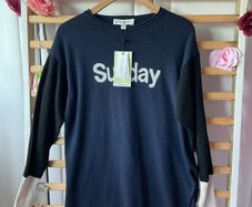 jumper Bnwt Carolyn Donnelly navy & black logo jumper with cashmere  size small