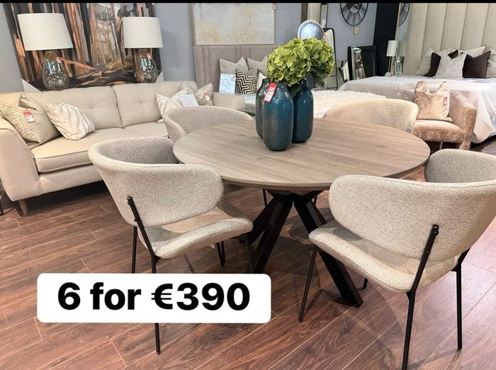 Dining  tables and chairs at the Outlet Store in Kimmage