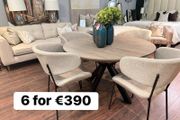 Dining  tables and chairs at the Outlet Store in Kimmage