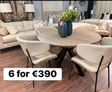 Dining  tables and chairs at the Outlet Store in Kimmage