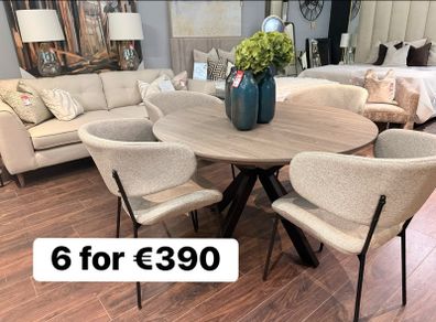 Dining  tables and chairs at the Outlet Store in Kimmage