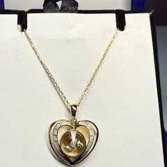 Diamond Heart Windmill Necklace