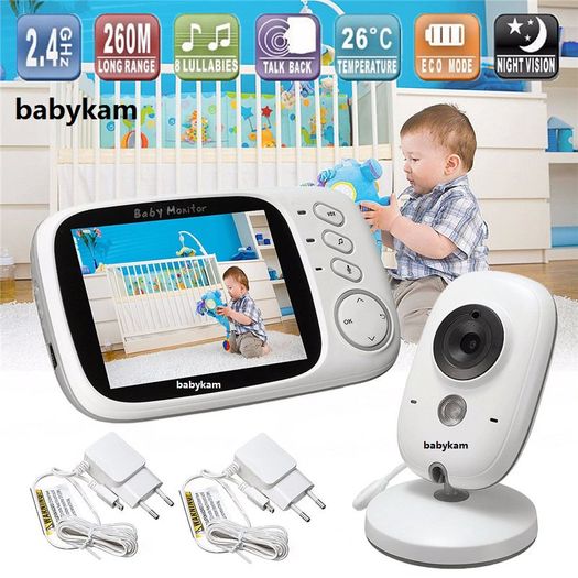 Wireless Video Color Baby Monitor with 3.2Inches LCD 2 Way Audio Talk Night Vision Surveillance Security Camera Babysitter