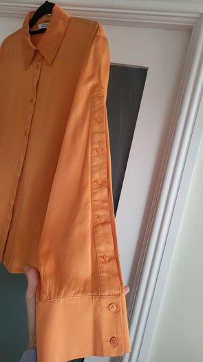 & other stories tangerine buttoned long sleeve blouse Sz  S (Fit 10-14 UK) - Bnwot Rrp 59.99
