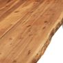 3 Piece Dining Set Solid Acacia Wood Brown Image 9