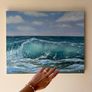 ORIGINAL OIL PAINTING, Sea Painting, Ocean Wave Wall Art, Living Room Wall Art, Oil Painting on canvas (50/40 cm.) Image 3