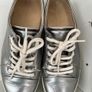 ECCO LEATHER SHOES. Ladies. EU 39 UK 6.   Colour Muted Aluminium Silver. Total comfort. 120 euro new. In very good lightly used condition. Image 9