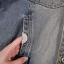 Superfly Patched Distressed Blue Denim Trucker Jacket Size L Image 7