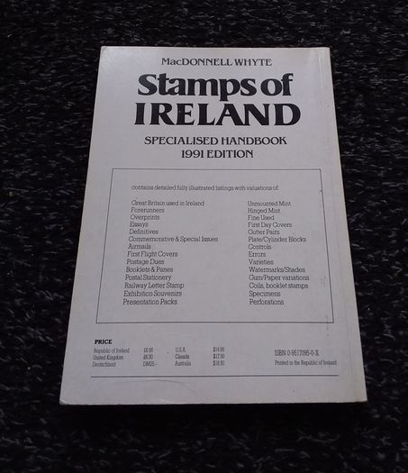 BOOK SALE ------ Stamps of Ireland : MacDonnell Whyte - Specialised Handbook , 1991 Edition