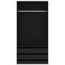 Wardrobe Black 100x50x200 cm Chipboard Image 4