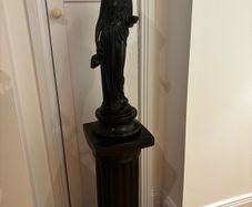 Ceramic Grecian lady and stand