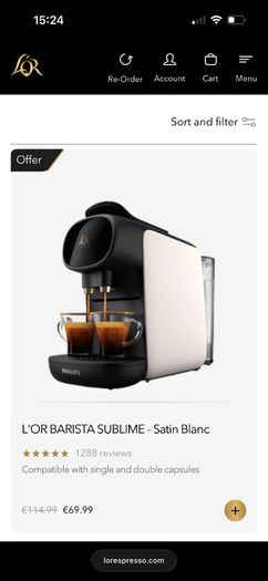 L'OR Barista Sublime + pod holder