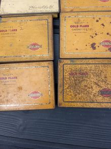 old vintage smokes tin box
