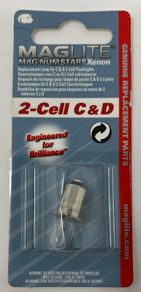 Maglite C & D 2-Cell. Replacement Lamp. Brand new in packaging.