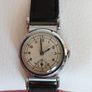 very old manual Foreign watch. Leather strap. Working. Beautiful 15 Jewels manual wind movement Swiss made . Image 10