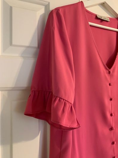 Rowan Avenue Pink Bell Sleeve Top