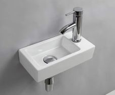 Basin Sink Small Cloakroom Basin Rectangle Ceramic Wash Basin Right Hand