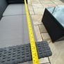 4-piece dark grey/black polyrattan-effect garden / patio furniture Image 7