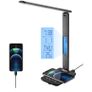 Table lamp with wireless charger and digital clock Image 2