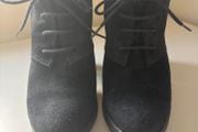 Mango Black Suede Ankle Boots