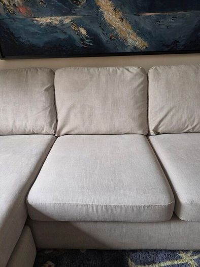 DFS Large Light Grey L-Shaped Corner Sofa with Chaise - 255cm