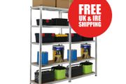 Budget Garage Shelving | 2 Bay Galvanised