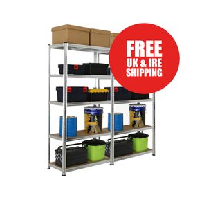 Budget Garage Shelving | 2 Bay Galvanised