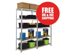Budget Garage Shelving | 2 Bay Galvanised
