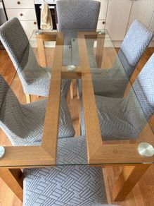 Glass Dining Table and 6 Chairs