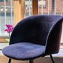 Retro Purple Velvet Desk Chair Image 2