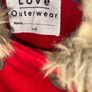 Girls Winter Red Coat Image 2