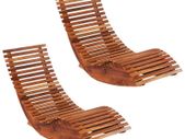 Rocking Sun Loungers 2 pcs Acacia Wood
