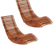 Rocking Sun Loungers 2 pcs Acacia Wood