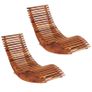 Rocking Sun Loungers 2 pcs Acacia Wood Image 2